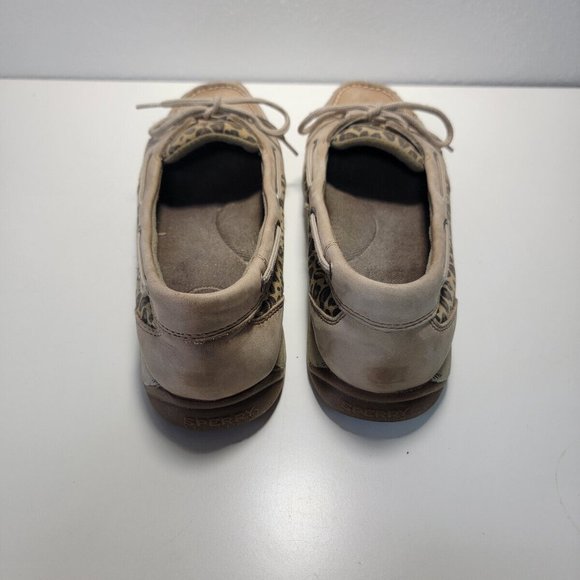 Sperry Top-Sider Womens Size 10 Tan Slip On Cheetah Print Boat Shoes - Picture 3 of 7